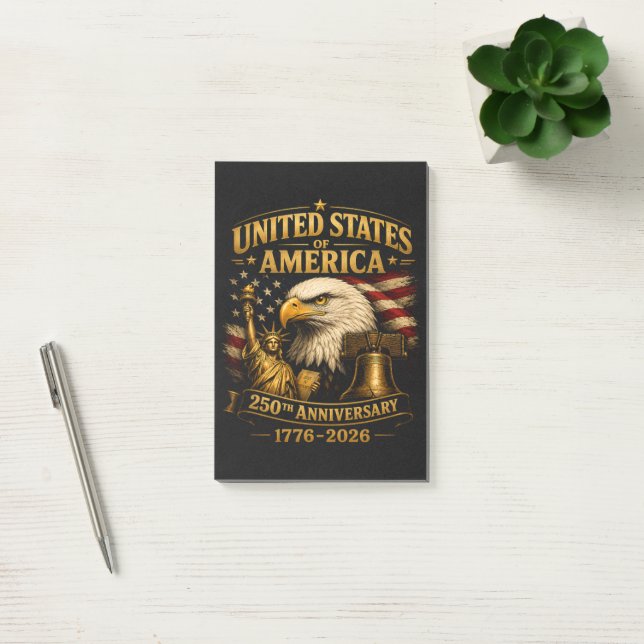 Post-it® Aigle du 250e anniversaire des États-Unis d'Amériq (Bureau)