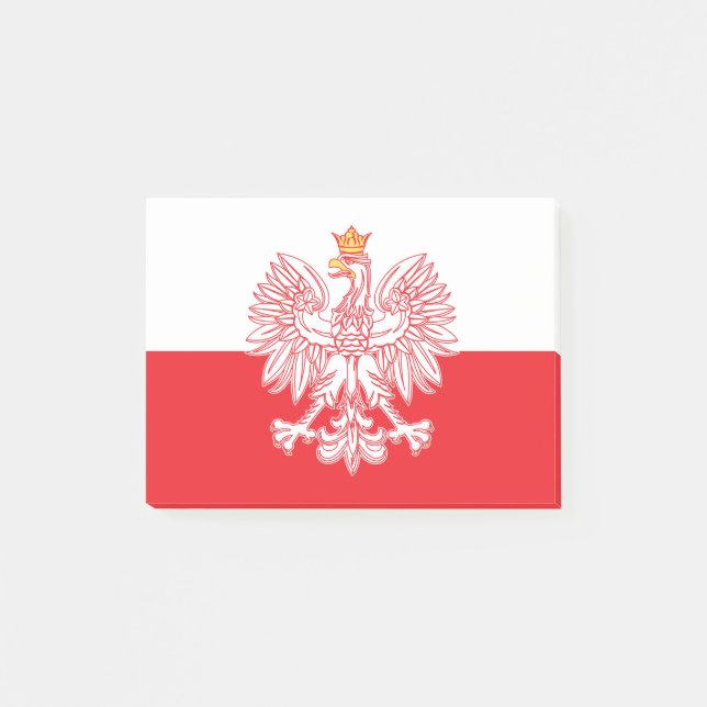 Post-it® Aigle Polonais En Rouge (Devant)