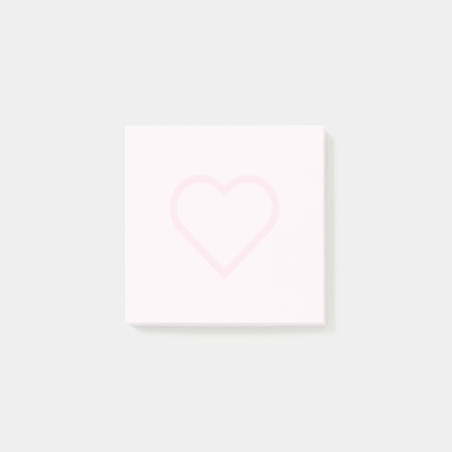 Post-it® Aimer des notes collantes avec coeur - Couleurs pe (Devant)