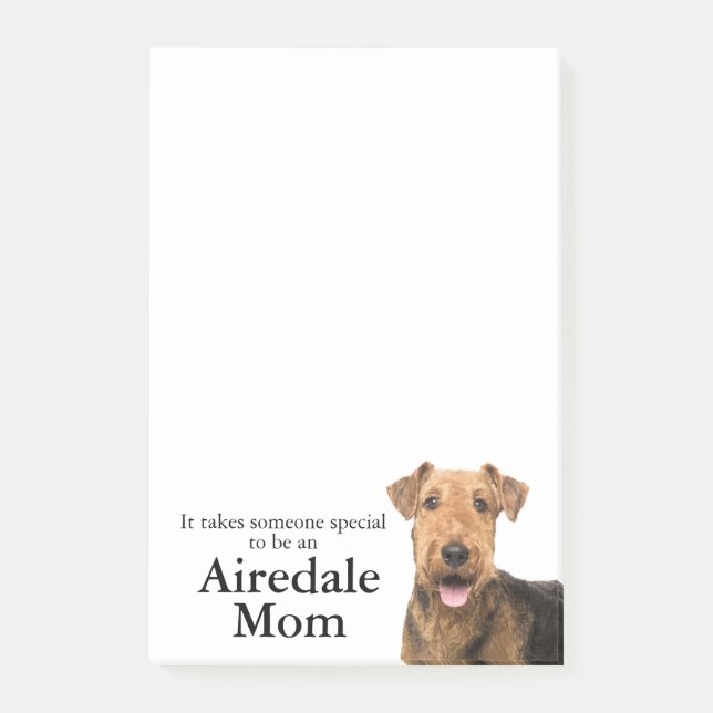 Post-it® Airedale Mom Post Notes (Devant)