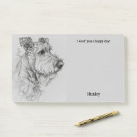 Airedale Terrier Art Abstrait Nom du chien