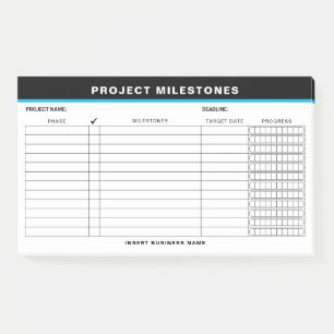Post-it® Ajouter des jalons de projet de suivi de notes adh