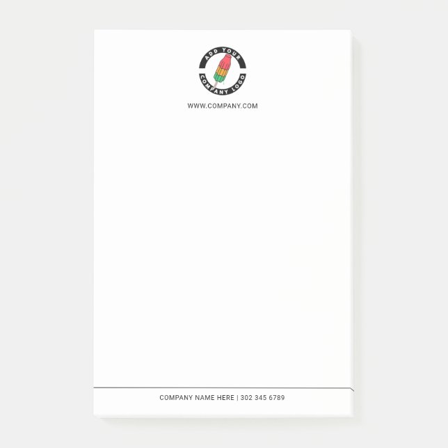 Post-it® Ajouter un logo personnalisé Employé de Business M (Devant)