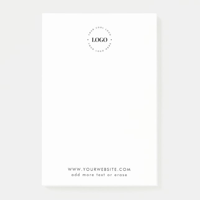 Post-it® Ajouter un logo rond personnalisé Entreprise Marqu (Devant)