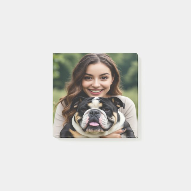 Post-it® Ajouter une photo de Bulldog Personnaliser (Devant)