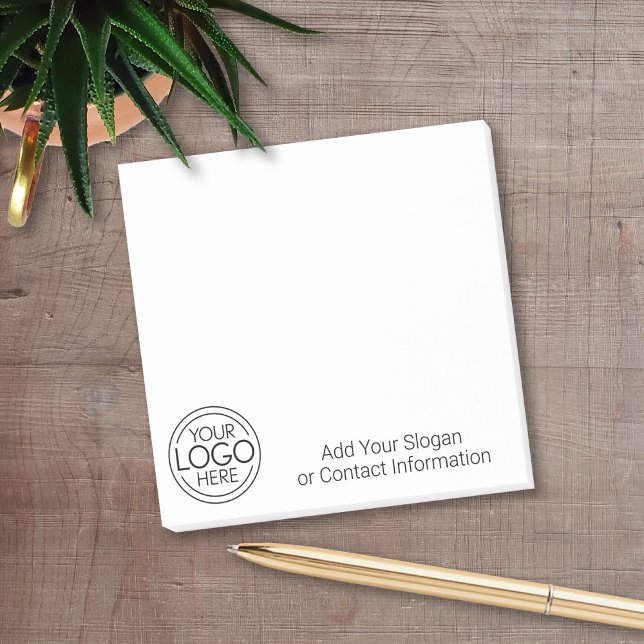Post-it® Ajouter Votre Logo Entreprise Moderne Minimaliste (Personalized Post It Notes - Add Your Logo to make a promotional product and hand it out to clients)