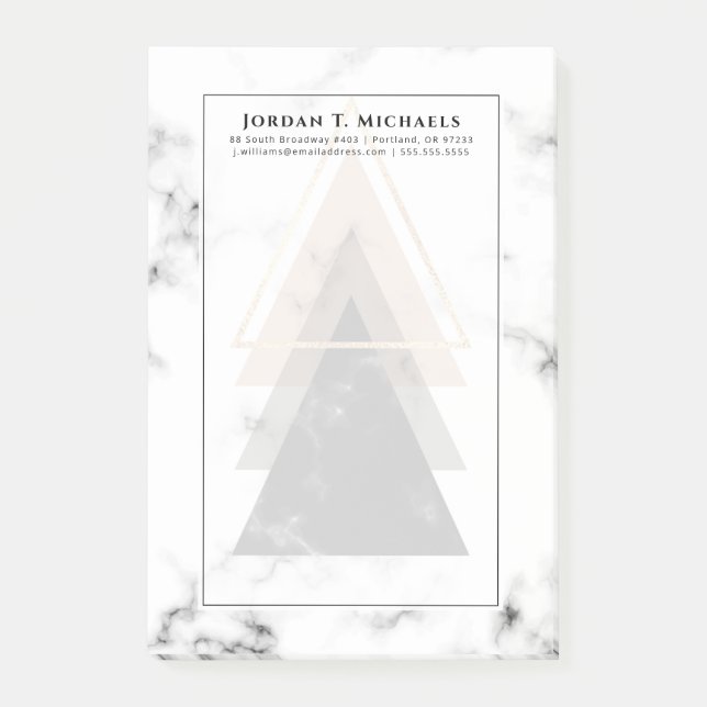 Post-it® Ajoutez votre conception de marbre | en pastel (Devant)