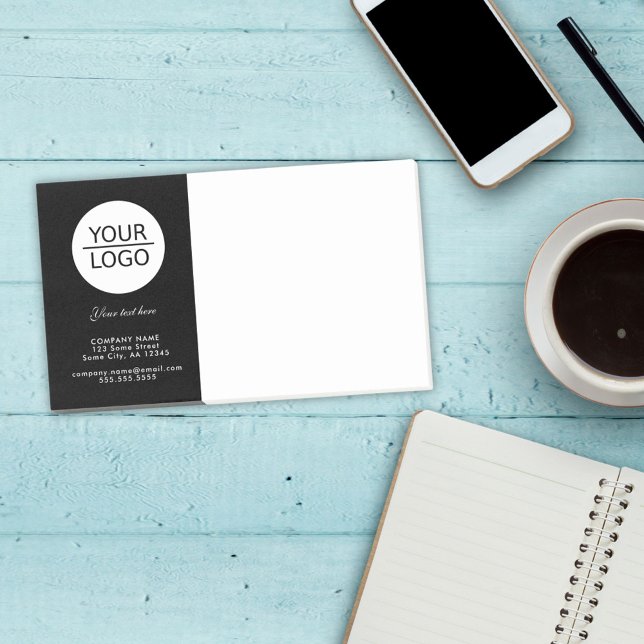 Post-it® Ajoutez votre logo avec une promotion de texte per (Créateur téléchargé)