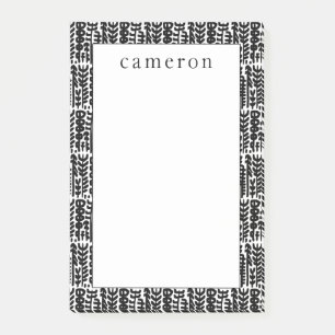 Post-it® Ajoutez votre motif à l'encre noire nommé