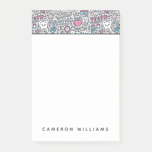 Post-it® Ajoutez votre motif | dentaire nommé de bande (Devant)