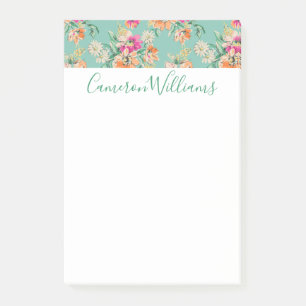 Post-it® Ajoutez votre motif floral de croquis   lumineux