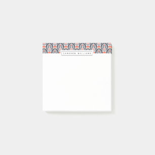 Post-it® Ajoutez votre motif   floral nommé d'art populair