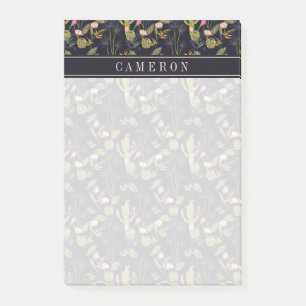 Post-it® Ajoutez votre motif   foncé nommé de cactus de