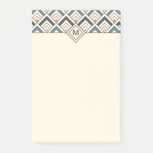 Post-it® Ajoutez votre motif géométrique   turquoise nomm