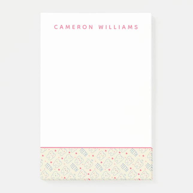 Post-it® Ajoutez votre motif heureux | en pastel nommé de (Devant)