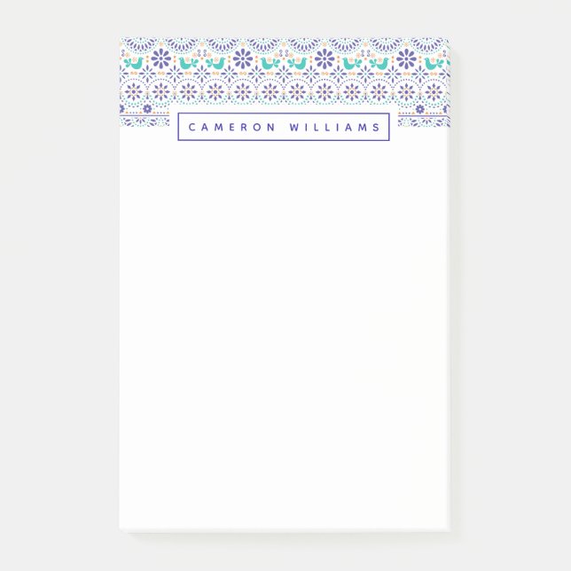 Post-it® Ajoutez votre motif | mexicain nommé d'art (Devant)