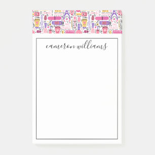 Post-it® Ajoutez votre motif   mignon nommé de manucure de