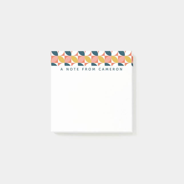 Post-it® Ajoutez votre motif moderne de feuille de la (Devant)