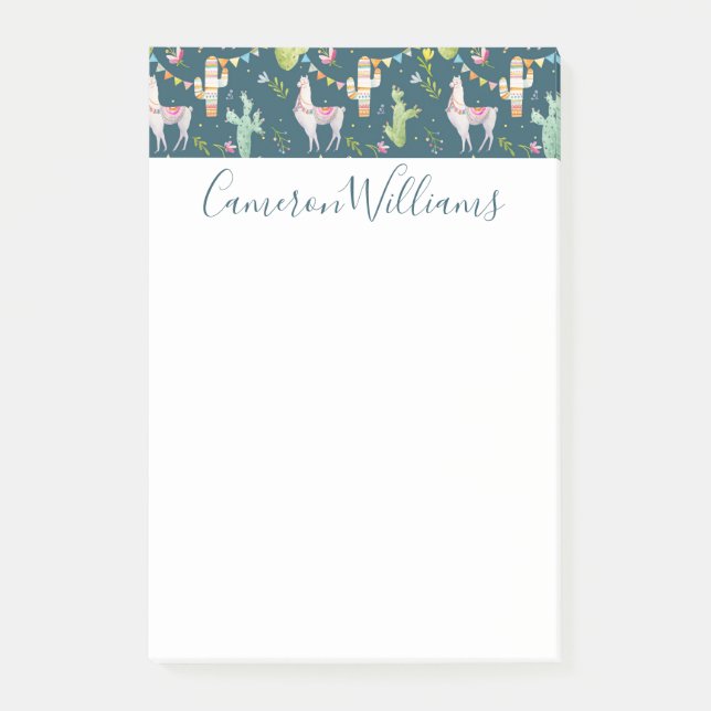 Post-it® Ajoutez votre motif nommé de drapeau de lama (Devant)