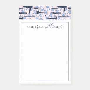 Post-it® Ajoutez votre motif nommé de rose de bleu de soin