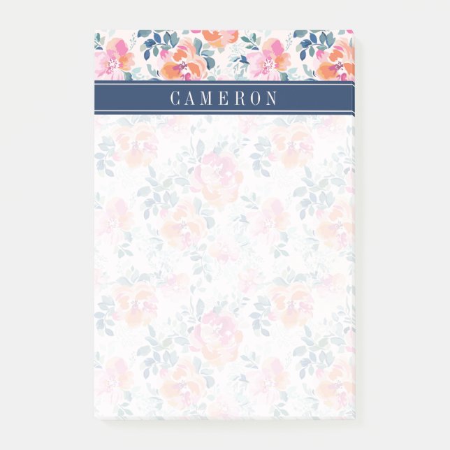 Post-it® Ajoutez votre motif nommé de roses peint par | (Devant)