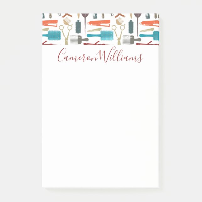 Post-it® Ajoutez votre motif nommé de soins capillaires de (Devant)