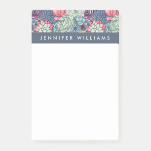 Post-it® Ajoutez votre motif succulent coloré nommé