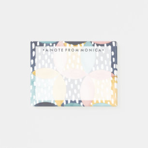 Post-it® Ajoutez votre nom   Aquarelle Cercles géométriques