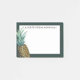 Post-it® Ajoutez votre nom   Aquarelle tropicale d'ananas