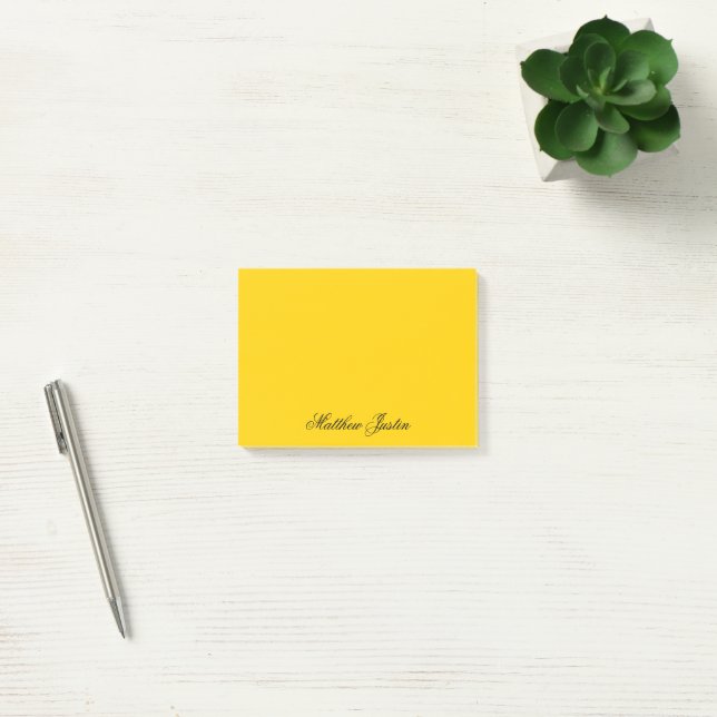 Post-it® Ajoutez Votre Nom aux Notes Jaune Canari Personnal (Bureau)