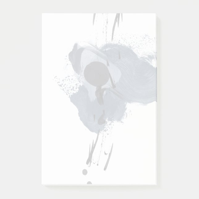 Post-it® Ajoutez votre nom | Bleu et noir Splash II | Bleu (Devant)