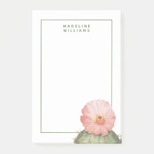 Post-it® Ajoutez votre nom Cactus à fleur