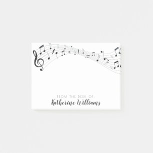 Post-it® Ajoutez votre nom Flux musical de notes