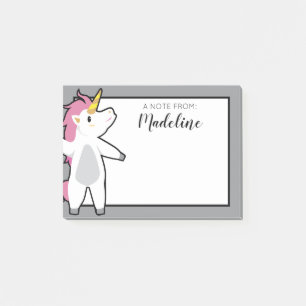 Post-it® Ajoutez votre nom   Fun Aerobic Unicorn