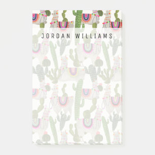 Post-it® Ajoutez votre nom   Llamarama Collection Motif