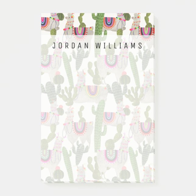 Post-it® Ajoutez votre nom | Llamarama Collection Motif (Devant)