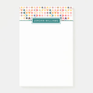 Post-it® Ajoutez votre nom   Motif de structure moléculaire