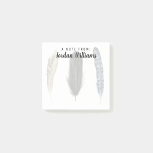 Post-it® Ajoutez votre nom   Plumes douces I