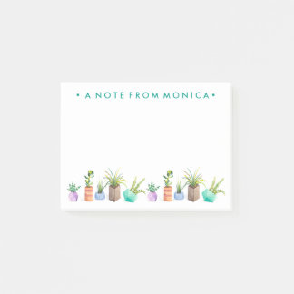 Post-it® Ajoutez votre nom | Pot de succulents
