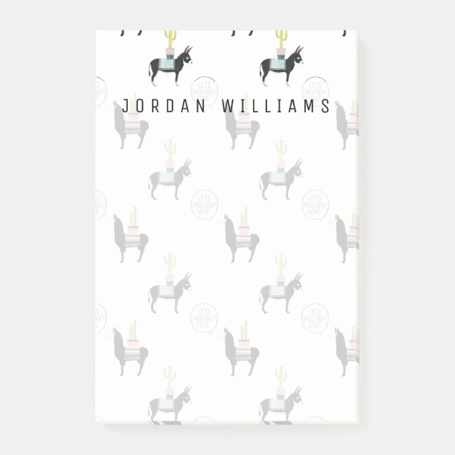Post-it® Ajoutez votre nom | Taco à propos de l'amour (Devant)