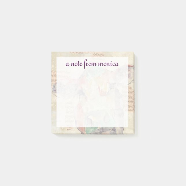 Post-it® Ajoutez votre nom | Vache de collage de la ferme a (Devant)