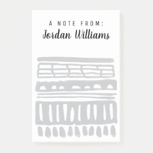 Post-it® Ajoutez votre nom   Weft I   Aquarelle noire moder