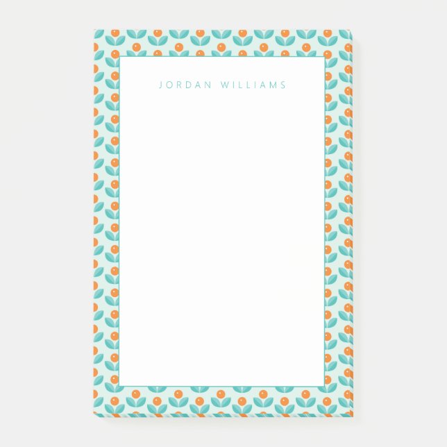 Post-it® Ajoutez votre orange géométrique | scandinave (Devant)