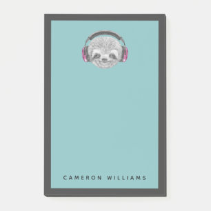 Post-it® Ajoutez votre portrait nommé de   des écouteurs 