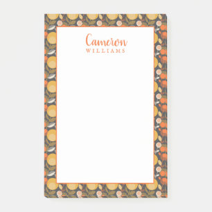Post-it® Ajoutez votre rétro motif floral classique nomm