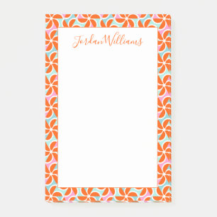 Post-it® Ajoutez votre rétro motif orange nommé de cale