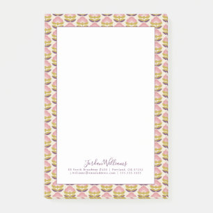 Post-it® Ajoutez votre rétros motifs floraux roses et