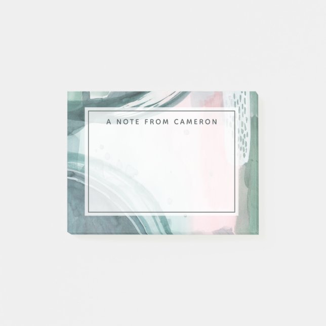 Post-it® Ajoutez votre scribe | en pastel nommé - aquarelle (Devant)