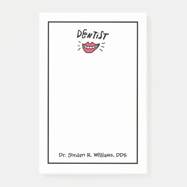 Post-it® Ajoutez votre sourire nommé de dentiste de | (Devant)