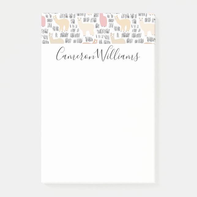 Post-it® Ajoutez votre troupeau nommé de | de motif (Devant)